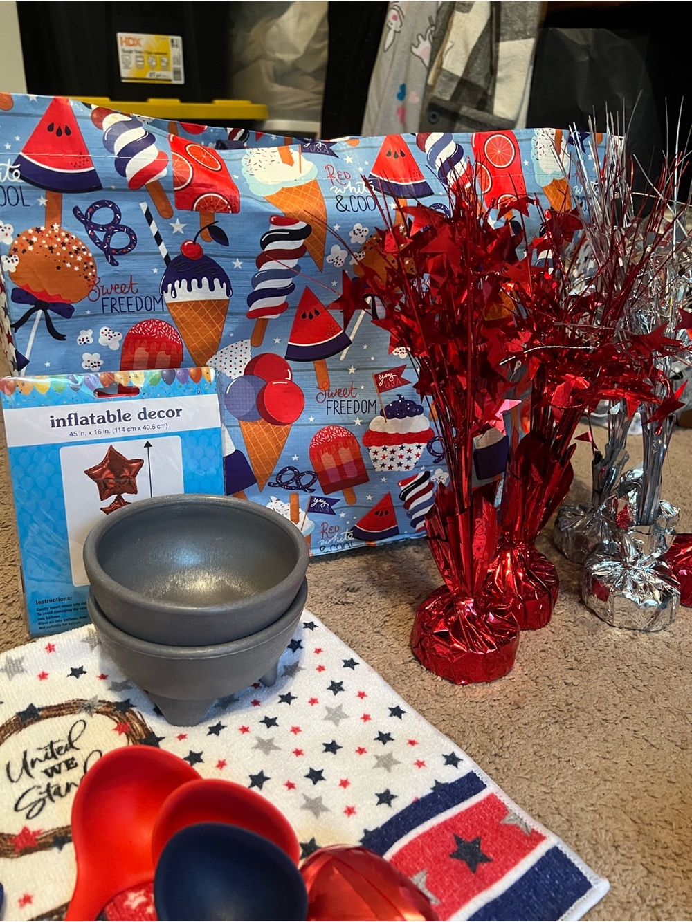 Memorial Day and July 4th decorations